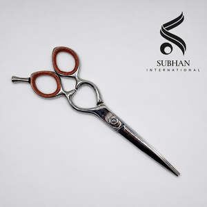 Ciseaux de barbier en acier inoxydable, ciseaux professionnels manuels pour barbier, manche rouge, ciseaux de coupe de cheveux pour logo personnalisé - Product Image 4