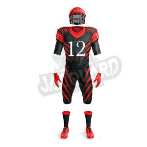 Uniforme de fútbol americano de alta calidad con etiqueta personalizada a precio de mayorista, 100% poliéster, hecho en Pakistán - Product Image 1