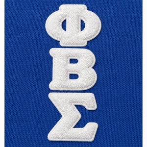 เสื้อคาร์ดิแกน Phi Beta Sigma สีน้ำเงินรอยัล คอวี แขนสั้น ลายตัวอักษรกรีก เสื้อกีฬาสำหรับผู้ชาย สวมใส่สบายๆ ในมหาวิทยาลัย - Product Image 5