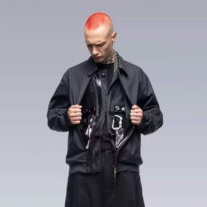 Chaqueta Táctica Impermeable para Hombre, Estilo Urbano Cyberpunk, Multibolsillos, Funcional, Darkwear 2026 - Product Image 1