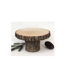 Rustic wooden cake <b>stand</b> for <b>cupcakes</b> pastries and cookies display with farmhouse charm and hand finished wood texture - Product Image 1