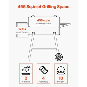 8 1 pollici quadrati cucina all'aperto griglia elettrica fumatore nero legno Pellet Controller digitale sonda di carne 500 °F Max BBQ - Product Image 4