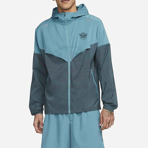 Veste coupe-vent en toile à capuche de haute qualité au meilleur prix de gros avec impression personnalisée du logo sur le devant, en nylon/polyester - Product Image 2