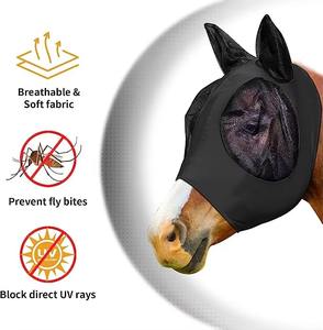 Máscara Antimoscas para Caballos de Alta Calidad, Elástica, Transpirable, con Malla Visible, para Equitación - Product Image 4