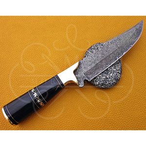 Couteau multifonction à lame fixe en acier Damas carbone fait main, manche en bois, design moderne, garantie 3 ans pour le bushcrafting - Product Image 6