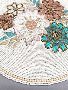 Elegant <b>Beaded</b> Embroidery <b>Placemat</b> with Intricate Handmade Design for Dining Table Kitchen Decor and Entertaining - Product Image 3