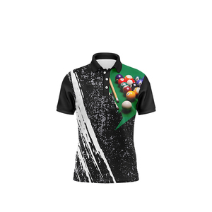 เสื้อโปโลพิมพ์ลาย 3 มิติ แบบซับลิเมชั่น สำหรับทีมพูลชาย ผลิตขายส่งจากโรงงาน คุณภาพสูง สำหรับทุกเพศ - Product Image 6