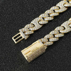 สร้อยคอผู้ชายแบบฟิกาโร่ชุบทอง 22K สไตล์ฮิปฮอปสำหรับใส่ทุกวัน - Product Image 4