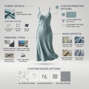 Elegante Camisón de Satén para Mujer, Cuello en V, Sin Mangas, Largo hasta la Rodilla, Color Sólido, Suave, Ecológico, Talla Grande, Térmico, Bordado - Product Image 5