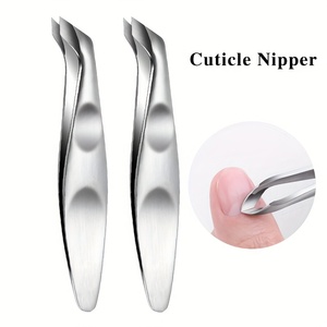 Silver Mini Cuticle Cutter Stainless Steel Nail Grooming <b>Tool</b> with Fine Sharp Tip for Precise Cuticle <b>Removal</b> - Product Image 1