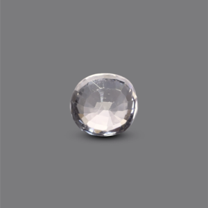Loose 6 Carat White Zircon Gemstone-12mm Faceted Lab Created Rough Cut for Fine Jewelry - Product Image 2