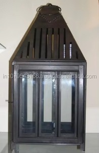 Sechseckige Metall-Laterne mit Glaspaneelen Langlebige Heimdekoration Kerzenhalter - Product Image 6