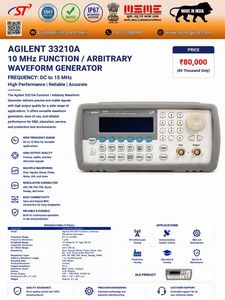 Générateur de formes d'onde arbitraires Agilent 33210A 10 MHz, source de signal DC à 15 MHz pour les tests en laboratoire - Product Image 1