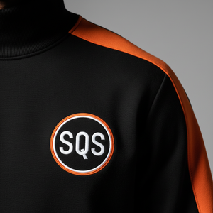 Chándal Premium para Hombre de 450 GSM - Negro y Naranja 100% Felpa - Product Image 3