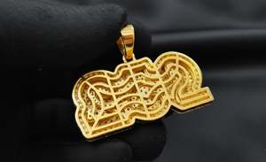 Pendentif personnalisé en argent 925 pour homme, style hip-hop, avec lettres initiales, numéro porte-bonheur ou nom, entièrement serti de pierres brillantes - Product Image 6