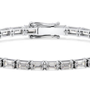 Bracelet tennis REYES en argent plaqué or avec moissanite couleur D VVS, prêt à être expédié, avec certificat GRA, bijoux en argent sterling 925 - Product Image 4
