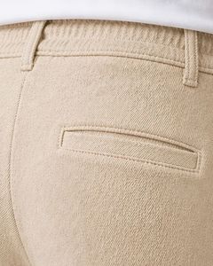 Men Beige Slim Fit Casual Jogger Pants Elastic Waist <b>Drawstring</b> <b>Trousers</b> Soft Fabric Comfortable Daily Wear Stylish Look - Product Image 4