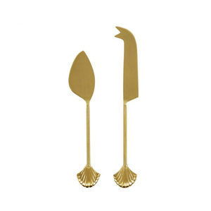 Stainless Steel & Brass <b>Cheese</b> <b>Sets</b> Leaf Designer Handle Kitchenware Tabletop <b>Cheese</b> Slicer & Cutter Brass <b>Cheese</b> & Knife <b>Sets</b> - Product Image 5