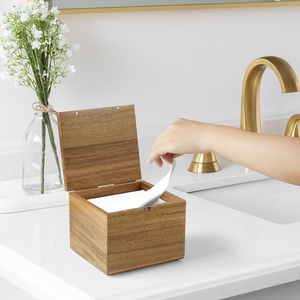 Caja de Almacenamiento de Madera de Acacia de Alta Calidad con Tapa, Mini Caja de Almacenamiento para Tocador, Baño, Hecha en Vietnam - Product Image 2