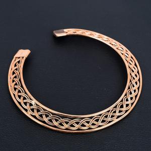 Collier tressé en cuivre de qualité supérieure, fait main, style bohème, bijou statement, accessoire de mode, cadeau pour femme, certifié IGI - Product Image 1