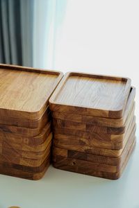 Bandeja de Madera de Haya Ecológica de Diseño Moderno, Rectangular, con Patrón Personalizable, Plato Seguro para Pan - Product Image 3