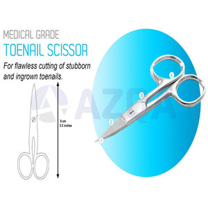 Ciseaux à ongles professionnels en acier inoxydable durables de 9 cm avec lames affûtées pour pédicure et soins des pieds professionnels - Product Image 5