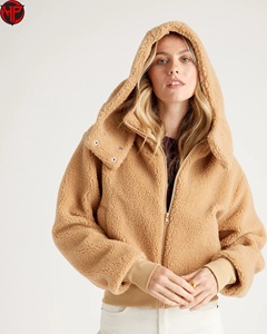 Übergrößen Damen Sherpa Fleece Jacke mit Reißverschluss Teddy Mantel Weiche Winterjacke Maßgeschneiderte Teddy Fleece Jacke - Product Image 5