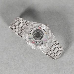 Splendid Gift Jewelry Diamond <b>Watch</b> <b>Case</b> 28mm Sapphire Crystal ETA Quartz Movement Moissanite Band Unisex Luxe Antique Style 10m - Product Image 4