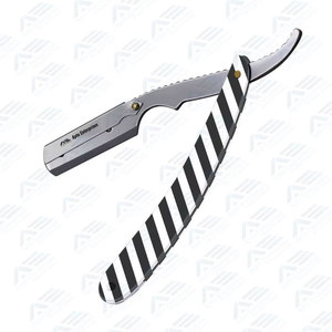 Navaja de Afeitar Recta de Marca Privada para Corte de Cabello Profesional, Navaja de Barbero Recta de Acero Inoxidable con Cuchillas Derby Individuales - Product Image 5