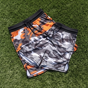 Pantalones Cortos Deportivos de Malla Sublimados Personalizados, Uniformes Deportivos, Pantalones Cortos de Malla de Camuflaje, Fabricante de Pantalones Cortos de Boxeo de Malla 100% Poliéster, Unisex - Product Image 1