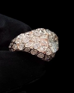 Oval Moissanite Iced Out Pinky <b>Ring</b> Mosaic Cluster Hip Hop Bling Jewelry 925 <b>Silver</b> 10k Rose Gold <b>Ring</b> for <b>Men</b> - Product Image 3