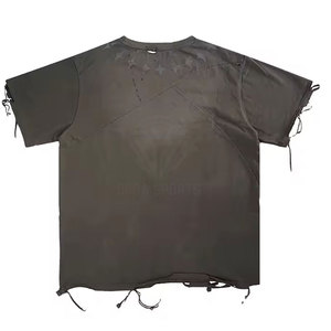 T-shirts imprimés délavés de haute qualité fabriqués au Pakistan, coupe ample, prix de gros, 100% coton, pour hommes - Product Image 2