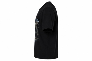 Galaxy Planet Print Men's Short Sleeve Casual <b>T</b>-<b>Shirt</b> Regular Fit O-Neck Black with Custom Logo Back Design - Product Image 5