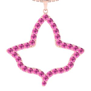 Rose Gold Pink Crystal Leaf <b>Necklace</b> Women Elegant Fashion Jewelry Large Pendant <b>Necklace</b> Stylish Accessory Gift Daily Wear - Product Image 5