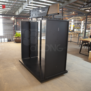 Factory Custom Modern Metal Garment <b>Display</b> <b>Rack</b> with Casters Freestanding Powder Coated for Boutique Use - Product Image 5