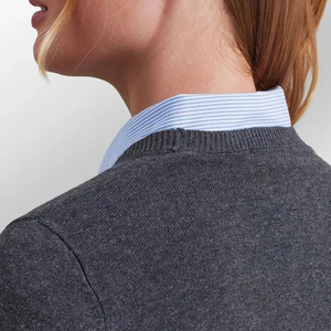 Cárdigan Minimalista para Mujer, Cuello en V, Manga Larga, Color Sólido, Poliéster/Algodón, Transpirable, Antipilling, para Oficina, Otoño - Product Image 2