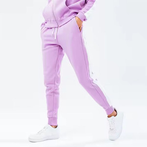 Women's Lavender Hooded Fleece Sweatshirt <b>Matching</b> <b>Joggers</b> 2 Piece <b>Set</b> Casual Sportswear Full Sleeve Solid Color Regular Fit - Product Image 4