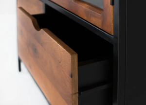 Industrial Style Side Cabinet <b>for</b> Dining Room Vintage American Metal and Wood <b>Kitchen</b> Cabinet Beverage Operation Counter - Product Image 6