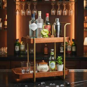 Organisateur haut de gamme fait main |   Étagère à épices en bois |   Plan de travail de cuisine |   Étagère de rangement pour armoire |   Décoration d'intérieur en bois - Product Image 3