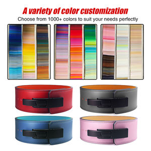 Ceinture de musculation robuste, écologique et respirante avec boucle à levier, épaisseur 13 mm, en cuir de vachette antidérapant, sangle amovible, protection professionnelle - Product Image 5