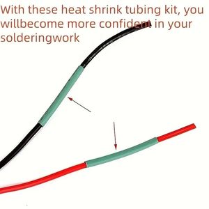 530pcs Multicolour Anti-Rust Flexible <b>Cable</b> Sleeves <b>Heat</b> Shrink Tubing Wrap for Electric Pack of <b>Heat</b> ShrinkTubing for Wire - Product Image 5