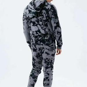 High Quality Men Winter Tracksuit <b>Sets</b> Sports Custom <b>Tie</b> <b>Dye</b> Wash Activewear 100% Cotton 2 Piece <b>Set</b> Wholesale Price - Product Image 2