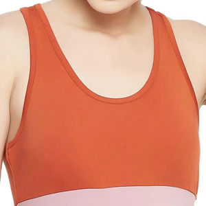Soutien-gorge de yoga pour femme, haute performance, intégré, avec fermeture éclair, couleur unie, effet seconde peau, résistant aux chocs, dos élégant - Product Image 1