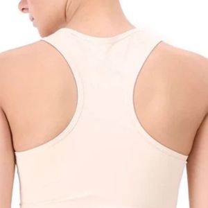 <b>Women's</b> <b>White</b> BodyCore Padded <b>Tank</b> <b>Top</b> Sleeveless Fitted Athletic Workout Gym Fitness Activewear Sports <b>Top</b> - Product Image 4