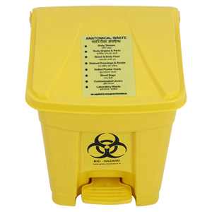 Black Rectangular Plastic Waste <b>Bin</b> with Foot Pedal for Medical Indoor Use - Product Image 6