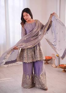 Launching New Designer Party Wear Look New Kediya-Plazo and Dupatta With Heavy Embroidery Work at Wholesale Price - Product Image 5