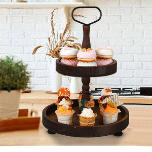 Budget Friendly Aaliyan Impex Modern Wooden Tiered Display <b>Tray</b> Home Kitchen Bakery Counter Cafe Table Restaurant <b>Buffet</b> Wedding - Product Image 6