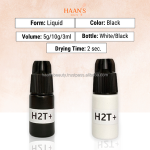 Colle pour extensions de cils en gel PMMA à séchage rapide en 2 secondes, haute viscosité H-G-H2TP, imperméable, adhésif puissant pour cils individuels, Haan's - Product Image 2