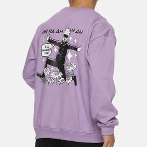 Sweat-shirt oversize pour femme, col montant, manches longues, décontracté, en polaire, avec broderie graphique, pull-over - Product Image 4