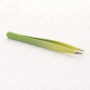 Wholesale Stainless Steel Slanted Tip Eyebrow Tweezers Custom Color Precision <b>Makeup</b> <b>Tool</b> for Cosmetic Beauty Use - Product Image 4